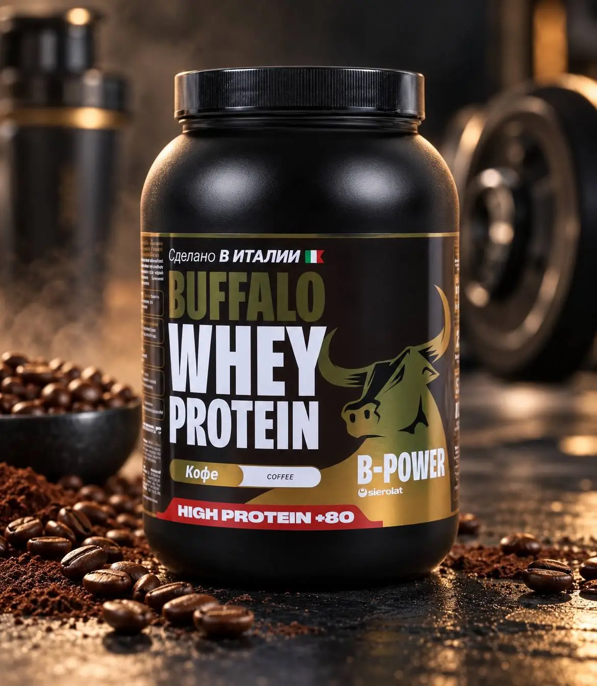 B-POWER Buffalo Protein, Кофе, 1020г